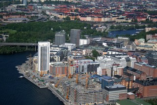 Kristineberg, strax före landning på Bromma. Foto: Emil Almestad